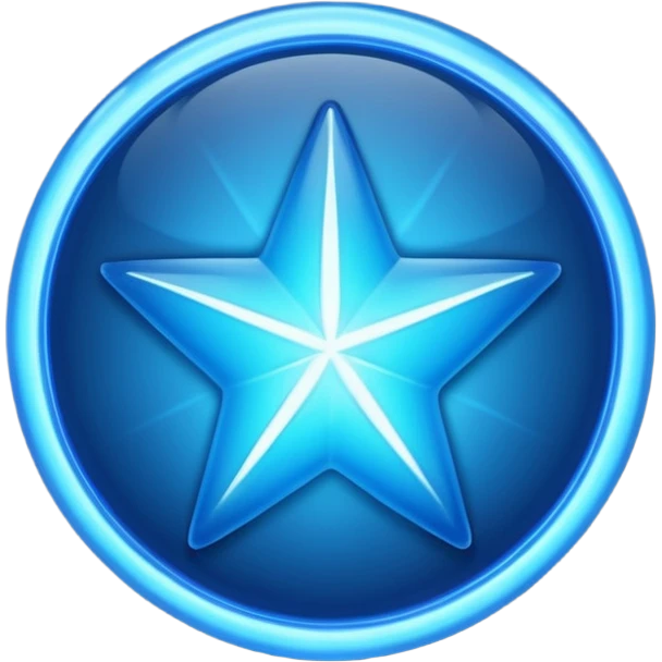 Blue star let it be more like a circle  emoji