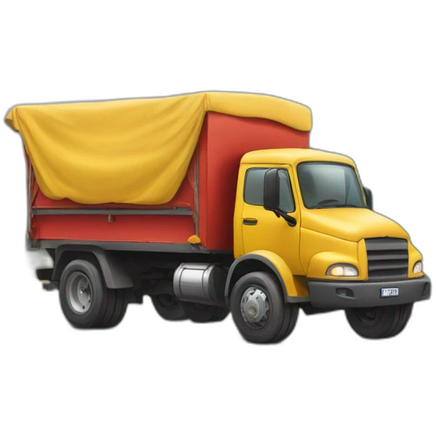 Une voiture sur un camion emoji