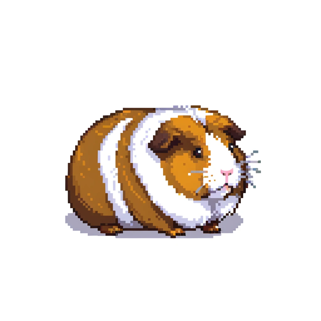 cute guinea pig with fluffy fur emoji