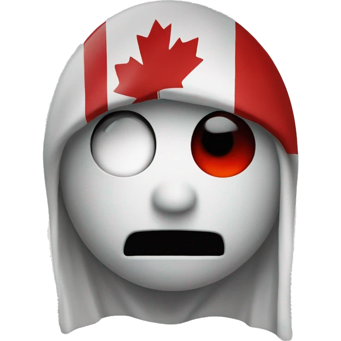 emo emoji with canadian flag emoji