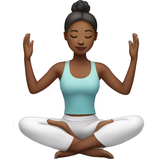 Woman doing yoga emoji