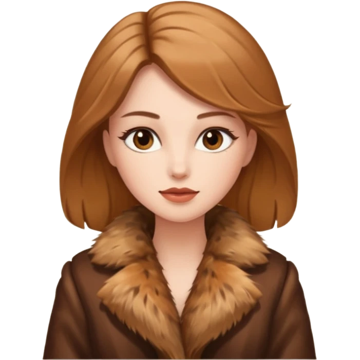 
fur coat woman emoji