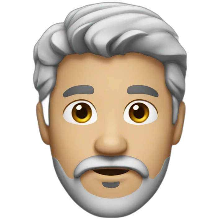 man with gray and black goatee emoji