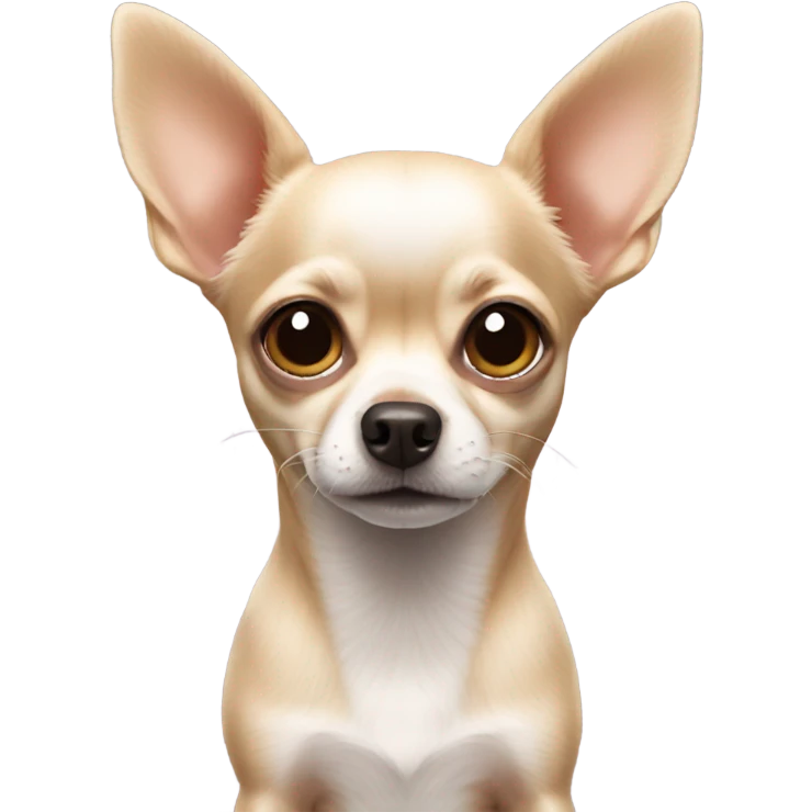 a chihuahua giving the side  emoji