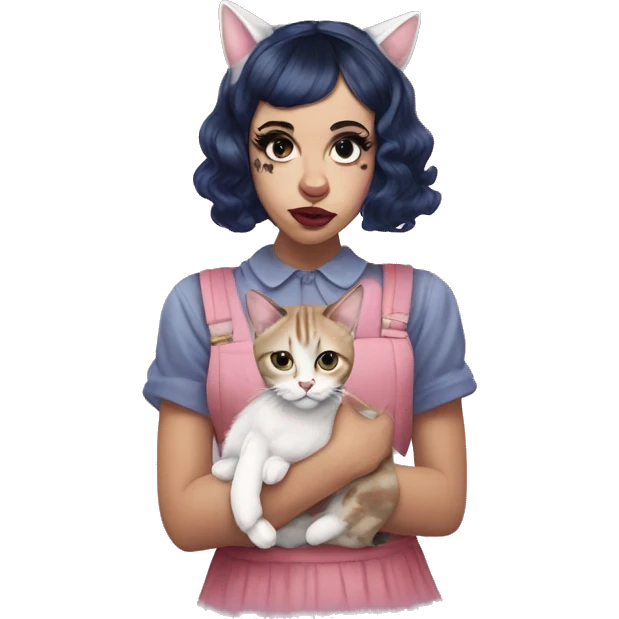 Melanie Martinez with a cat emoji