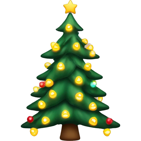Christmas tree with lights emoji
