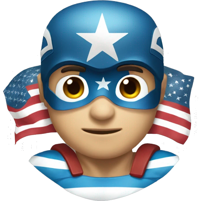 Captain America but with Argentina flag instead of US flag  emoji