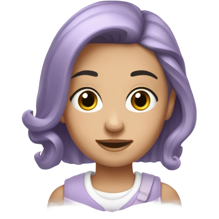 Lila Haarbürste  emoji