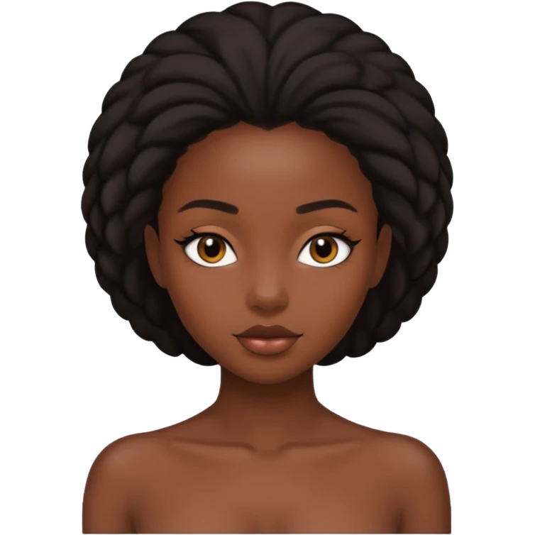 Black naked girl pussy emoji