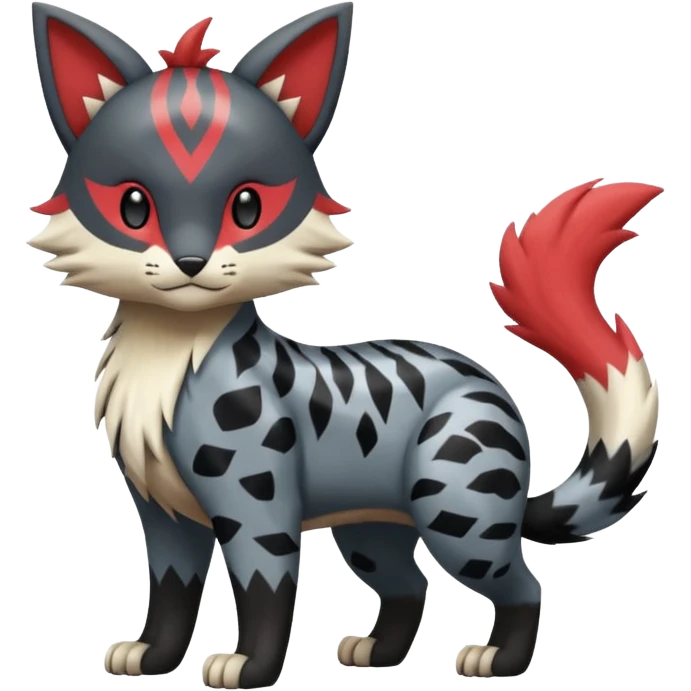 Liepard-Linoone-Litten-Skitty-Pokémon-fusion-creature (full body) emoji