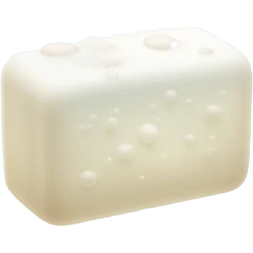  white bar of soap with bubbles emoji