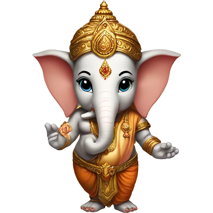 Lord ganesha hand shake in baby emoji