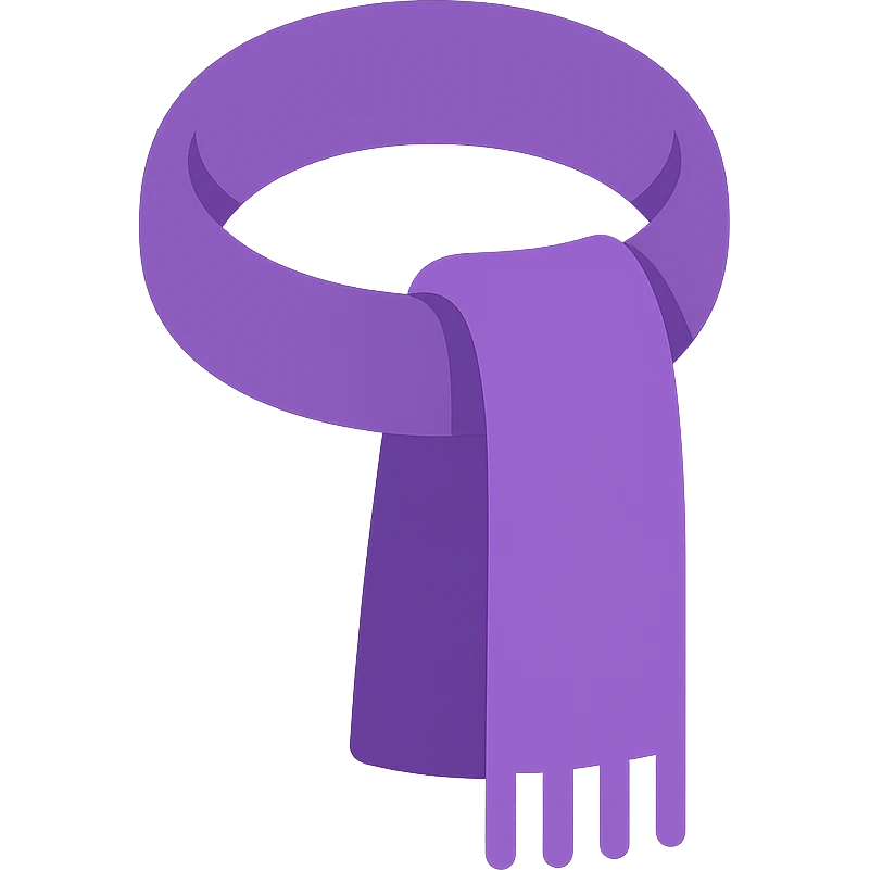 purple scarf emoji