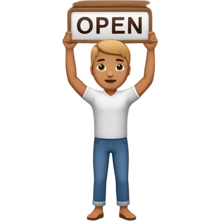 man holding up an open sign, full body emoji