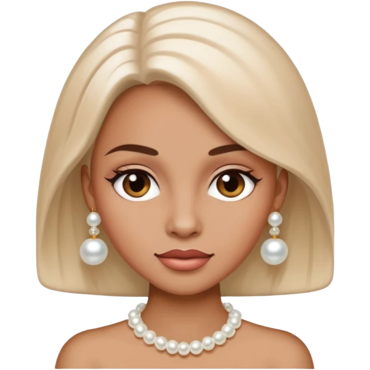 Character of a lady Pearl emoji