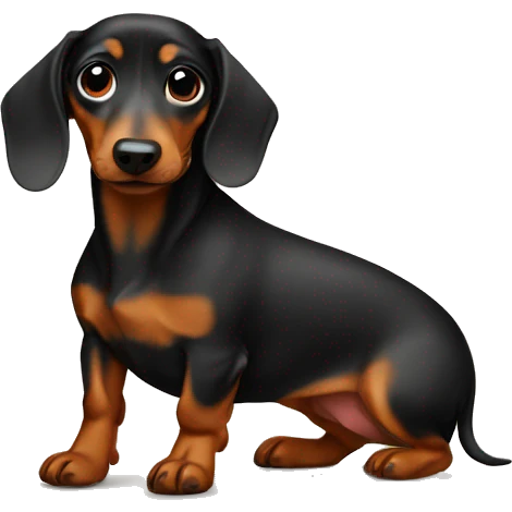 daschund in diaper emoji