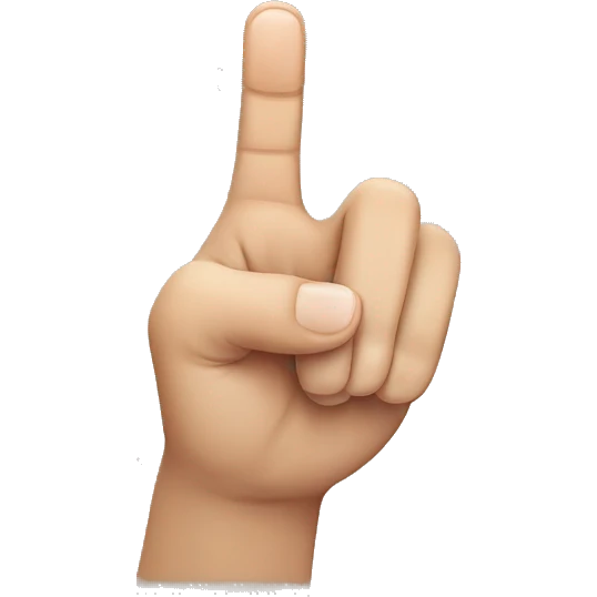 Index finger middle finger emoji
