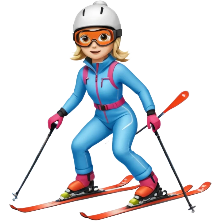 Woman Skiing, Matterhorn emoji
