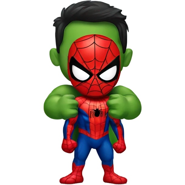 Spiderman holding hulk emoji