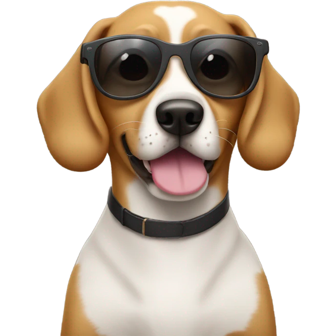 Dog wearing sunglasses emoji