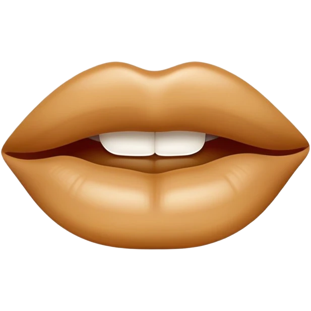 Tan lips sideways  emoji