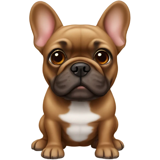 Brown French bulldog emoji