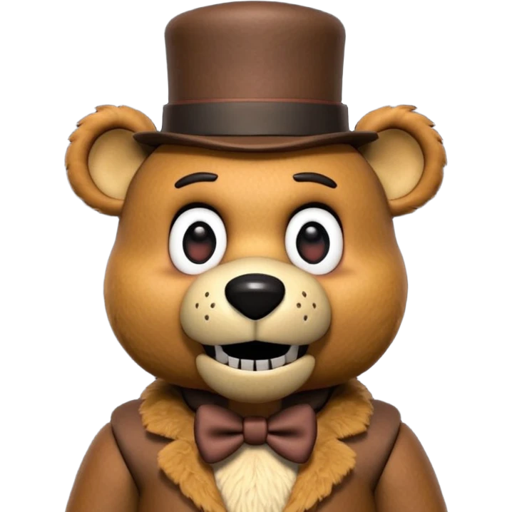 Freddy Fazbear (small hat) from Five Nights At Freddy's Movie emoji