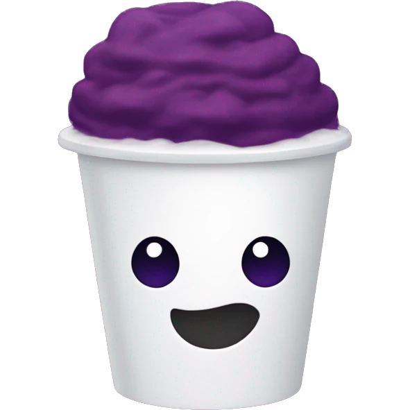 nettspend sipping purple drink in styrofoam cup and nettspend is white with fluffy hair emoji