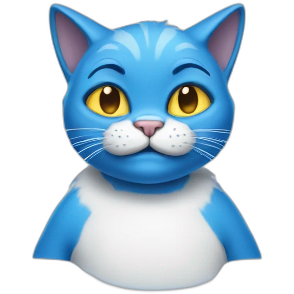 Blue cat smurf emoji