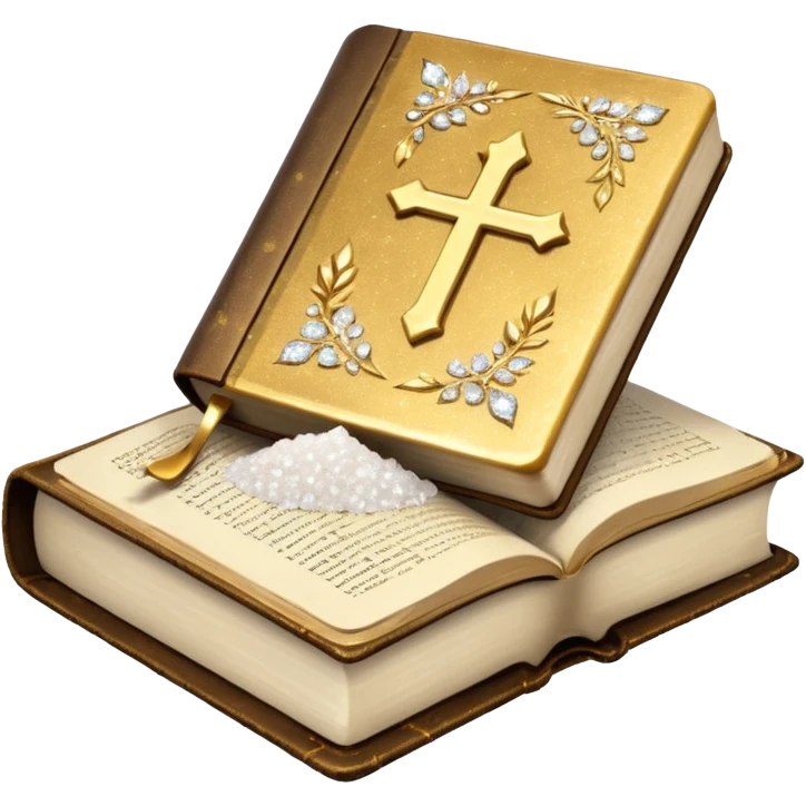 Bible, Sparkle, Salt, Music emoji