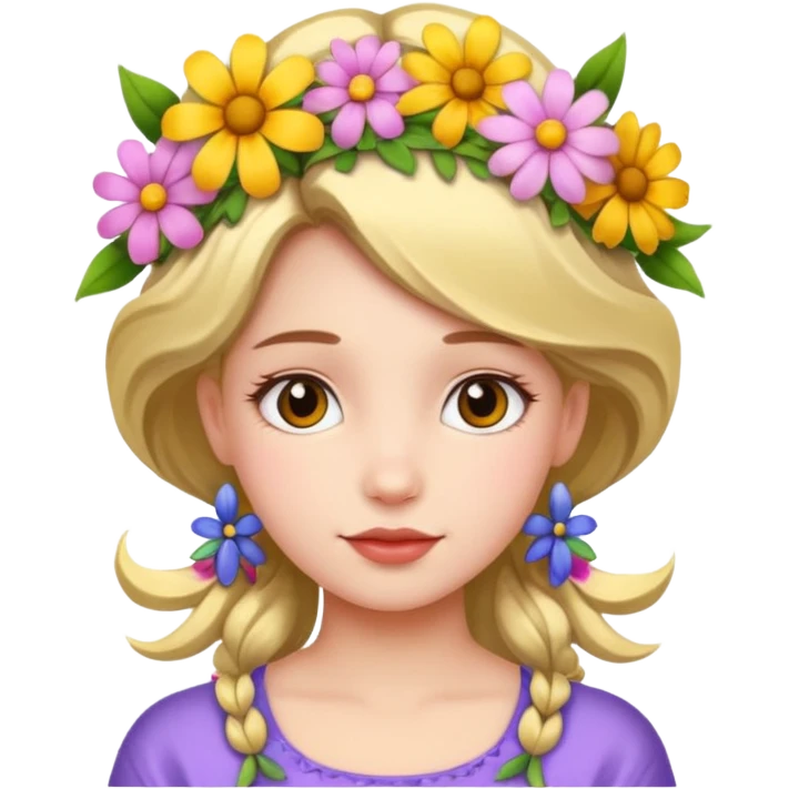 GIRL WITH FLOWERS emoji