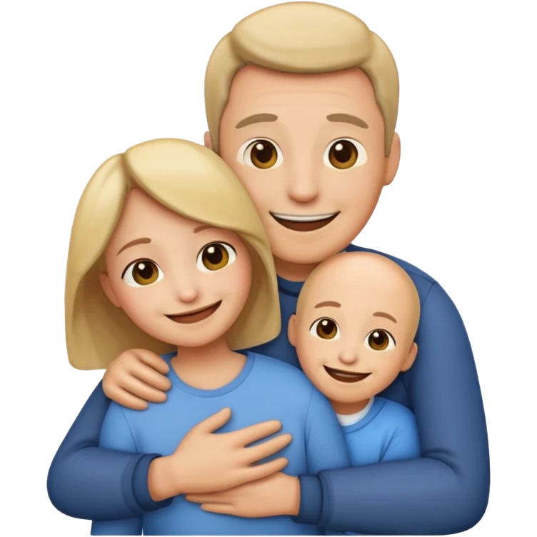 emoji de abrazar a papa y mama emoji