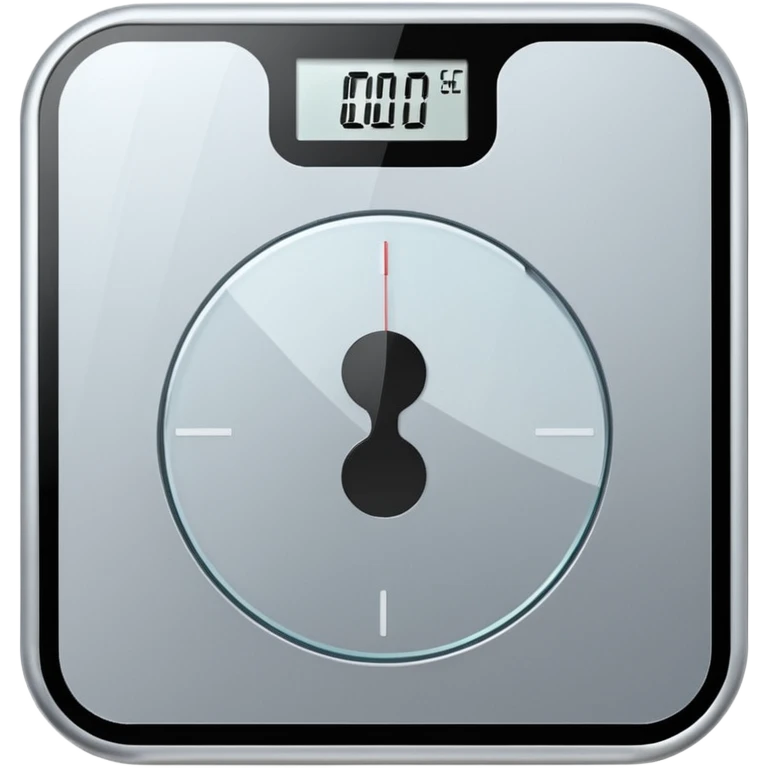 Digital weight scale with 0:00 on it emoji