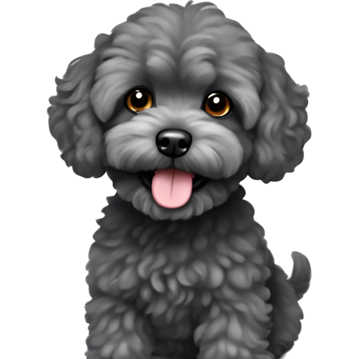 Charcoal gray maltipoo emoji