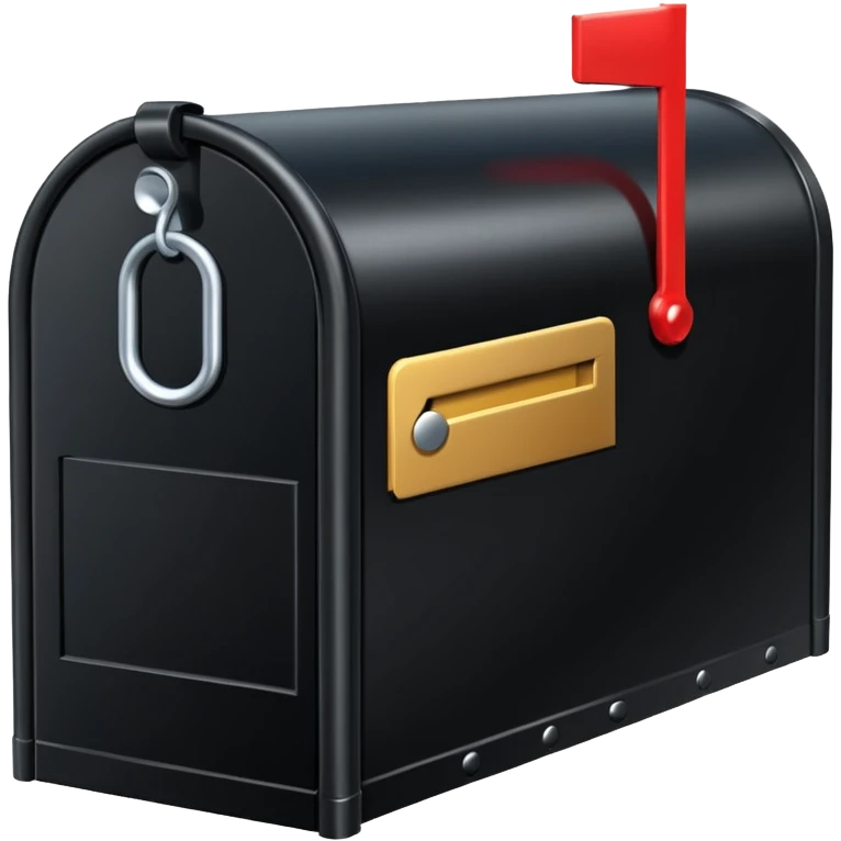 black unified mailbox №90210 on black post emoji