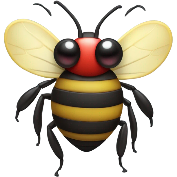 Scary bee emoji