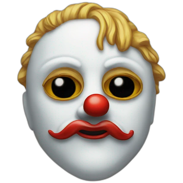 selensky with clown mask emoji