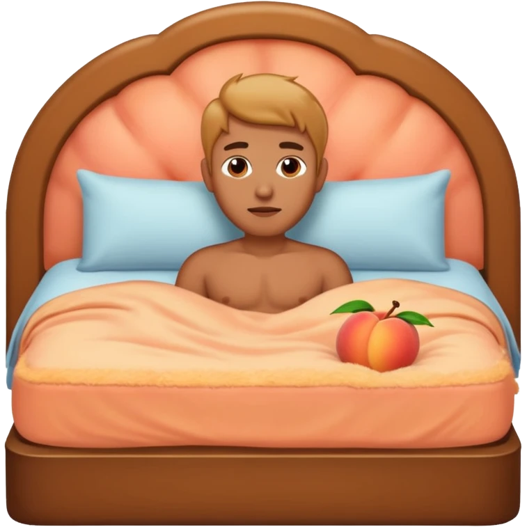 Créer emoji de un homme derrière une pêche avec un lit emoji