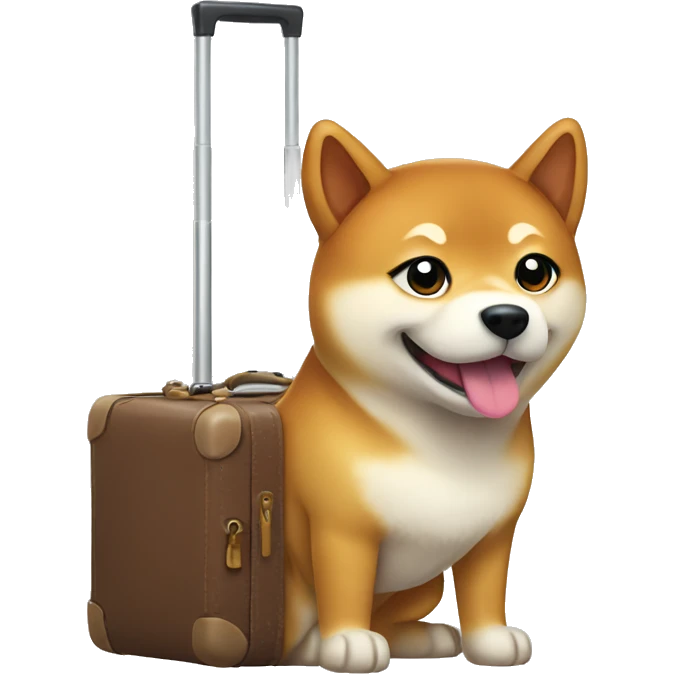 Shiba Inu with baggage emoji