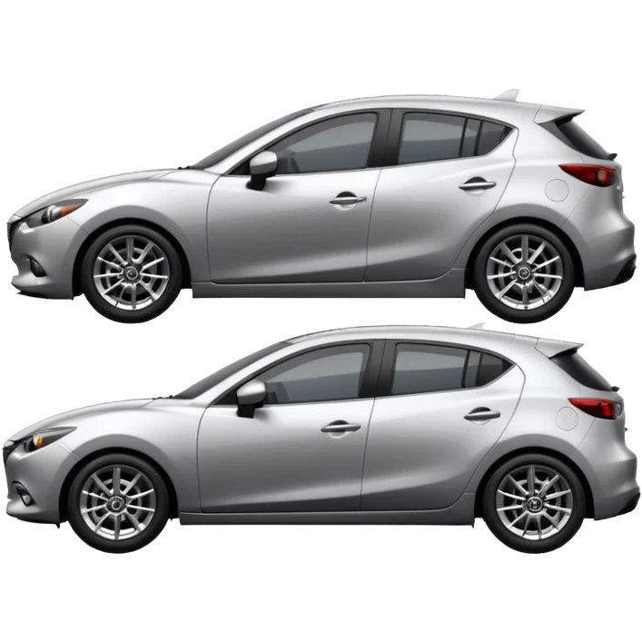 Mazda 3 car side view emoji