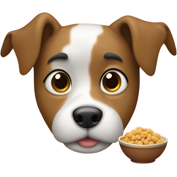 Dog eating cereal emoji