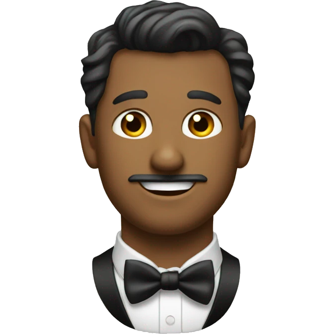 handsome gentleman in black bowtie emoji