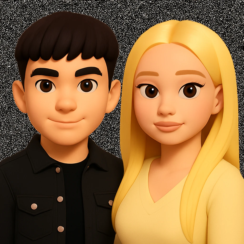 Slightly increase the volume of the upper body of the girl and slightly rotate her to face forward. Preserve the original style and background as in the reference image. emoji