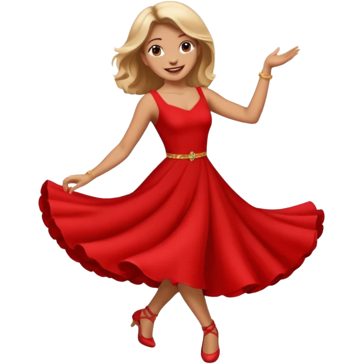 woman dancing emoji ios red dress emoji