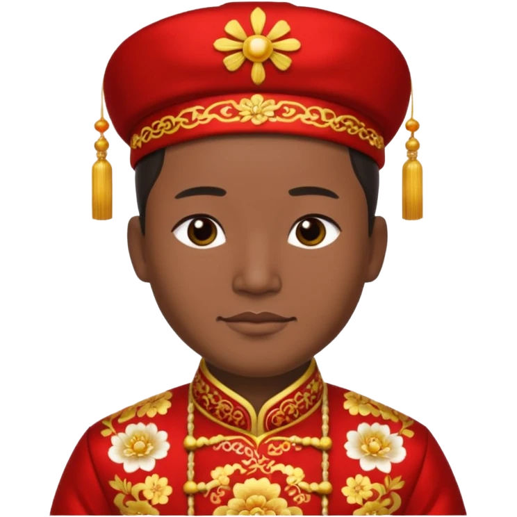 Chinese groom, traditional, culture of chinese. emoji