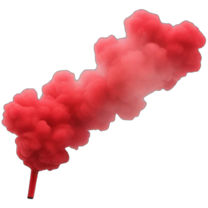 red smoke bomb emoji