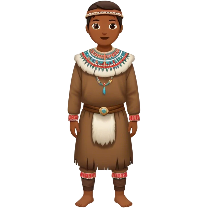 full scale standing  greenland citizen traditional outfit  emoji