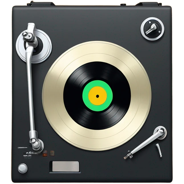 Turntable with vinyl record emoji