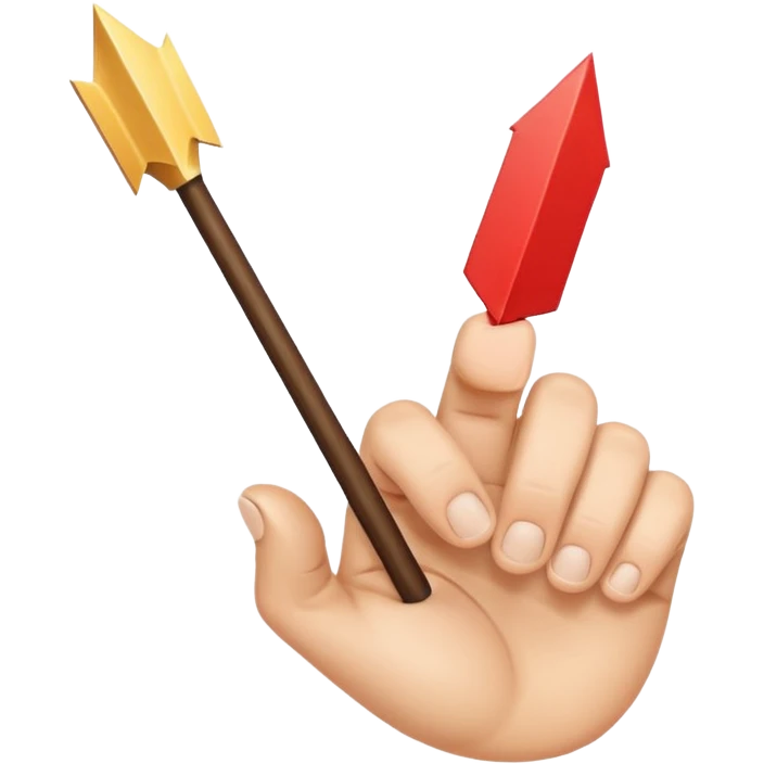 finger with arrow show to finger emoji