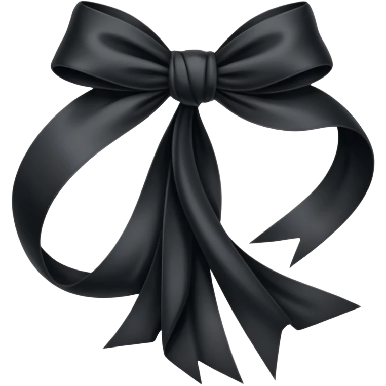 One Black ribbon for dead people honoring emoji